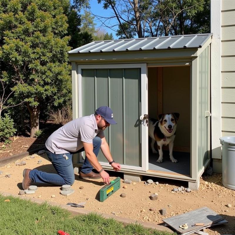 Installing an Outdoor Dog Kennel