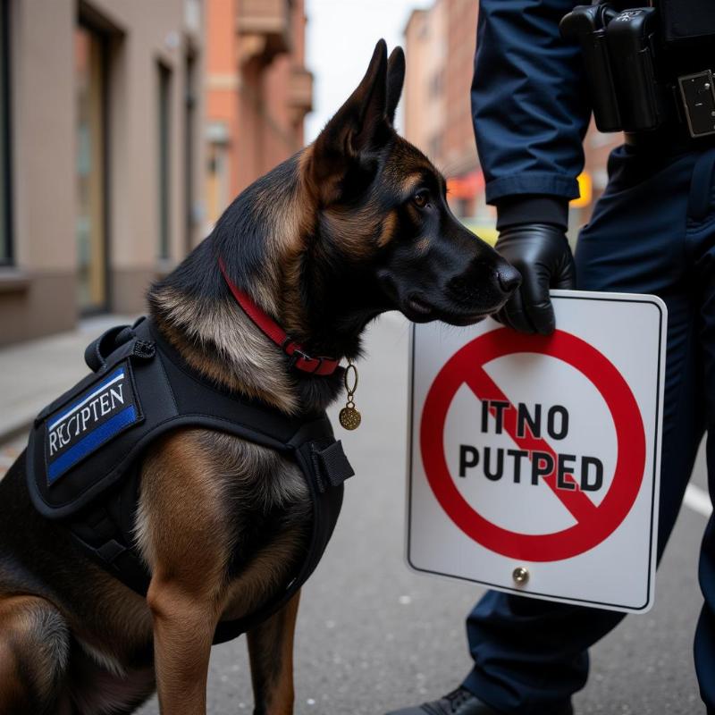 Don't pet police dogs