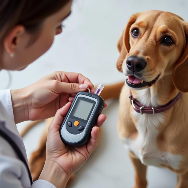 Checking a Dog's Blood Sugar