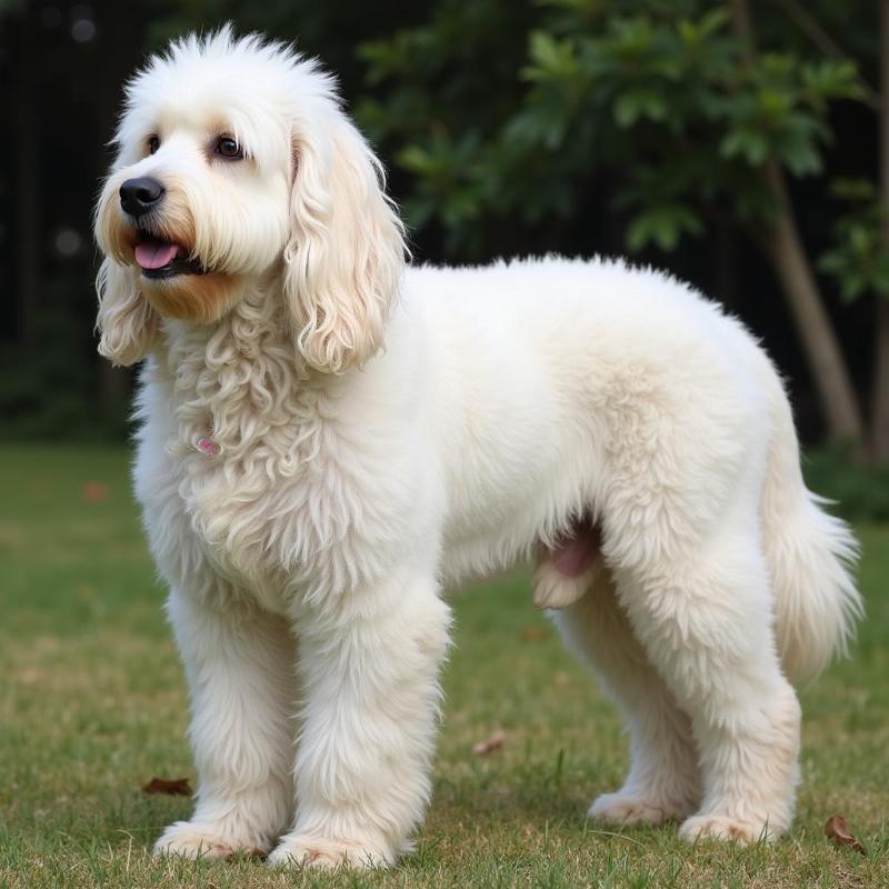 Komondor dog with its characteristic corded coat