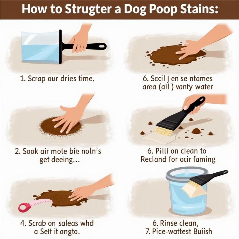 Cleaning stubborn dog poop stains from concrete