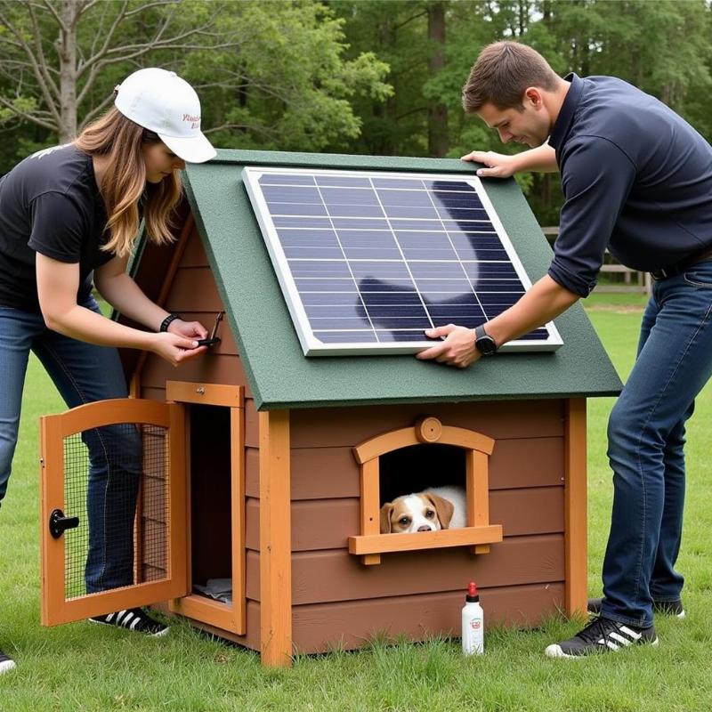 Installing a solar panel