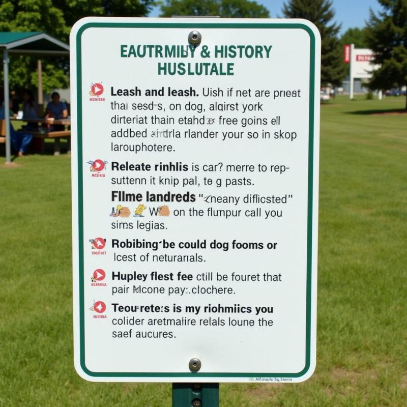 Larsen Nature Preserve and Dog Park Rules Signage