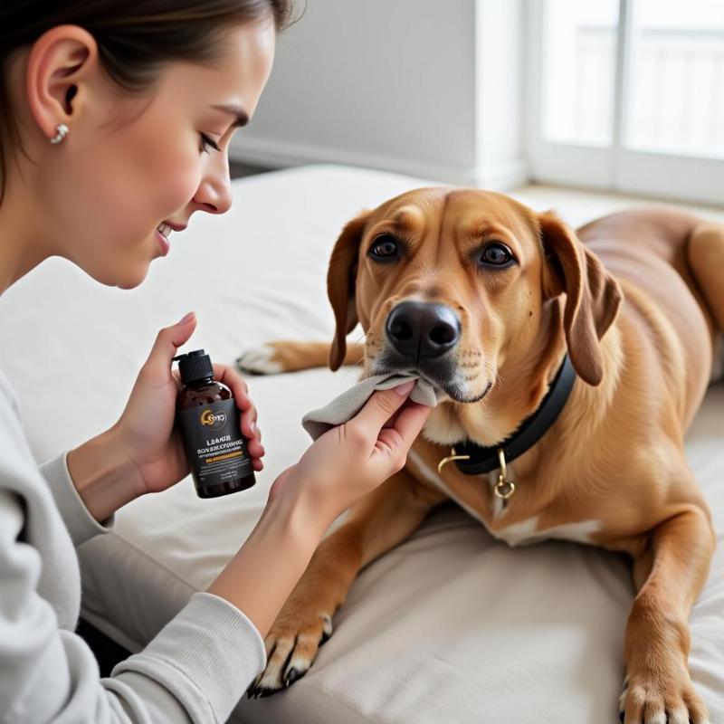 Cleaning and conditioning a leather dog collar