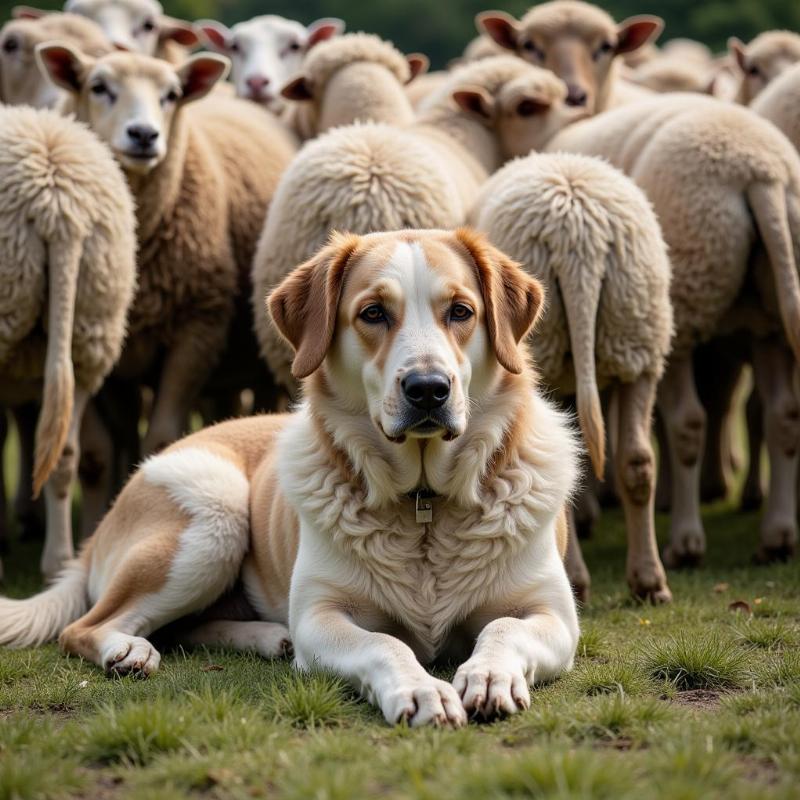 Livestock Guardian Dog with Livestock