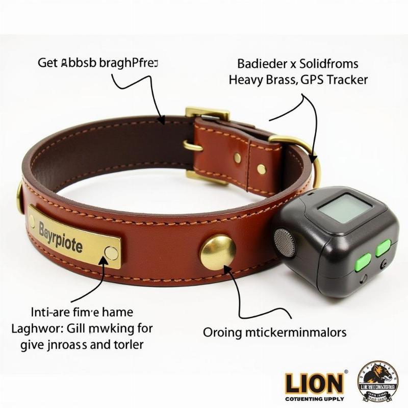 Lion Country Supply Leather Tracking Collar