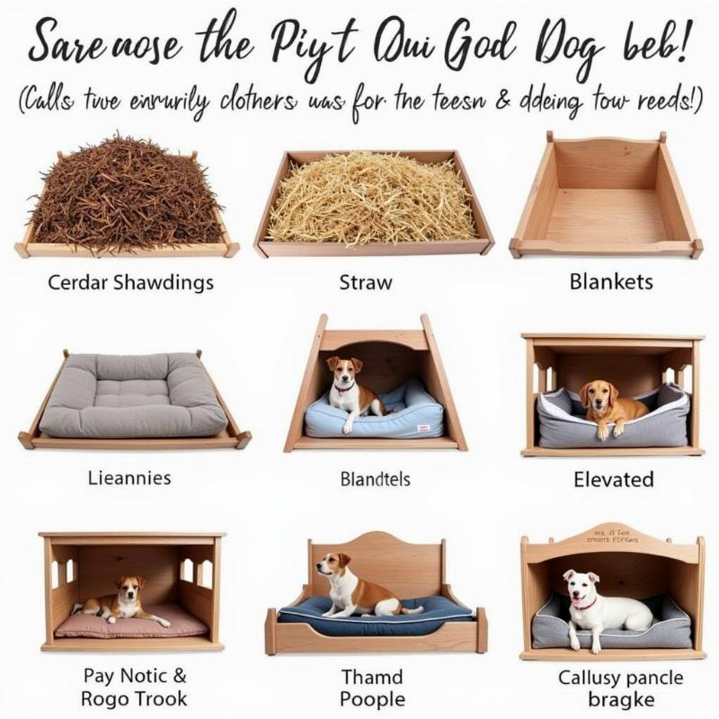 Choosing bedding for a dog house