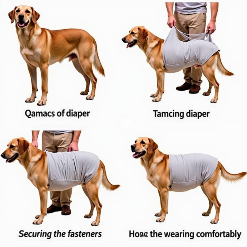 Putting a Diaper on a Big Dog