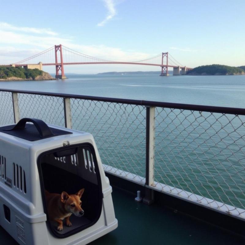 Dog on Mackinac Island Ferry