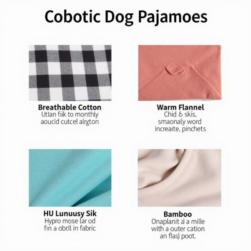 Different fabrics suitable for matching pajamas