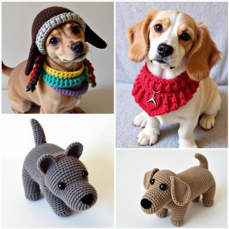 Intricate crochet patterns for dog accessories