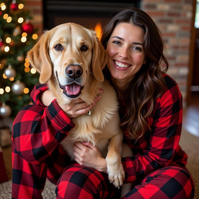 Matching pajamas for mom and dog - Cozy and adorable