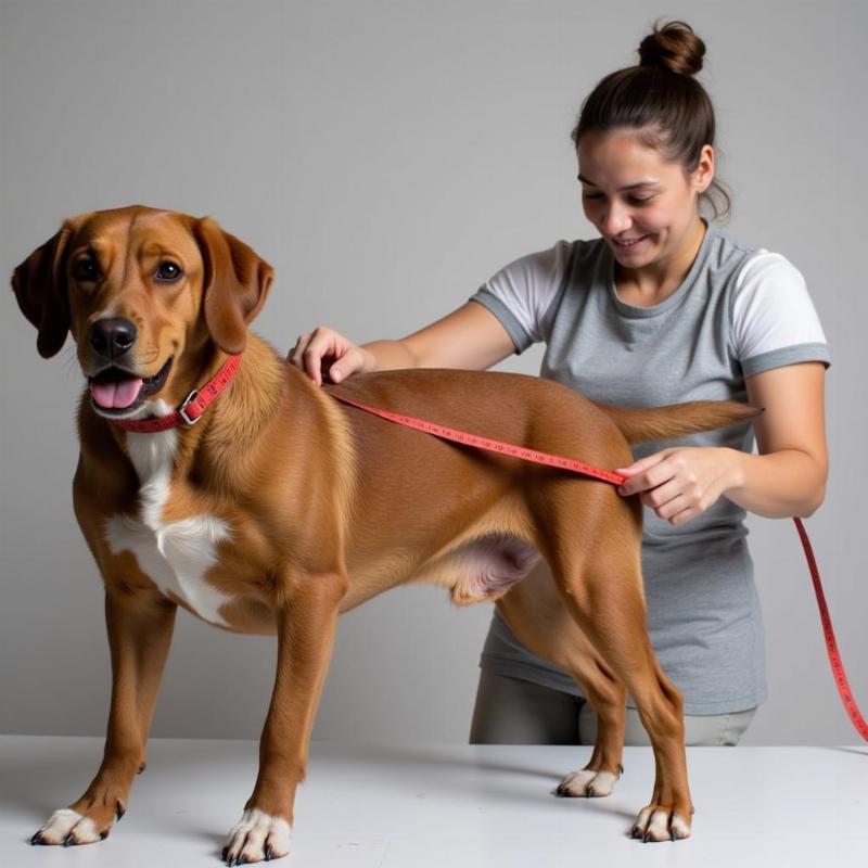 Measuring a Dog for a Wheelchair