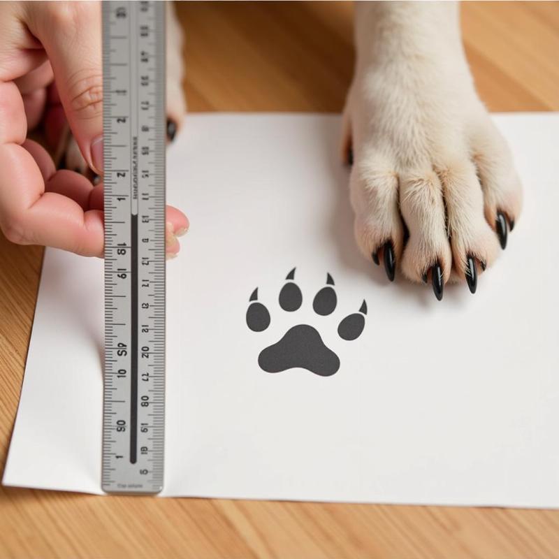 Measuring Dog Paw Width