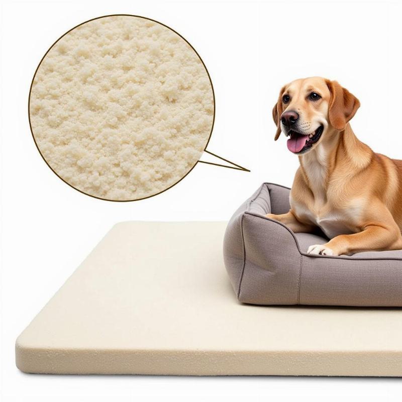 Memory foam dog bed topper for enhanced comfort