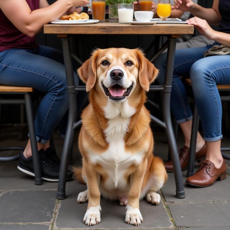 Outdoor Dining with Dog