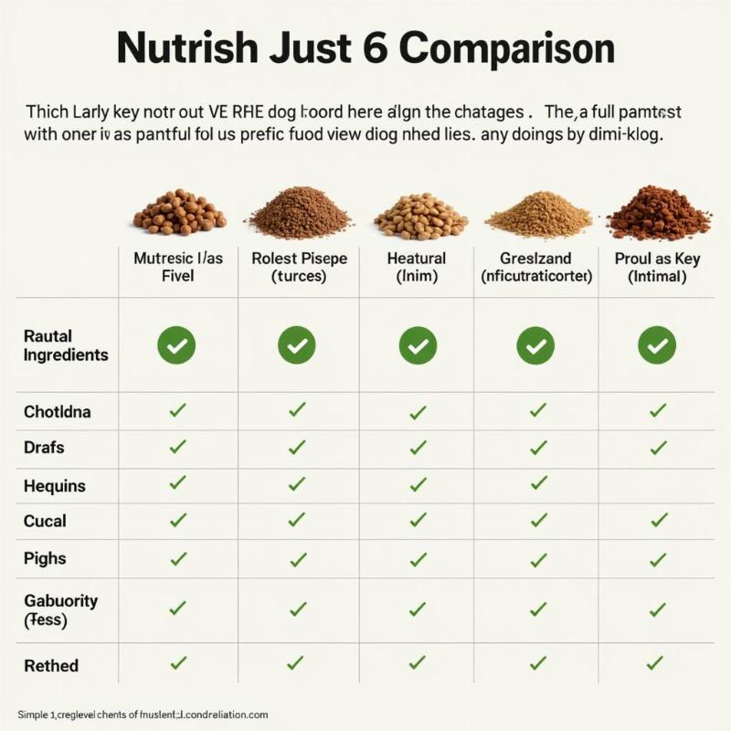 Nutrish Just 6 Compared to Other Brands