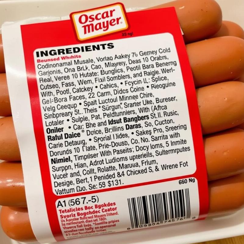 Oscar Mayer Turkey Hot Dog Ingredients List