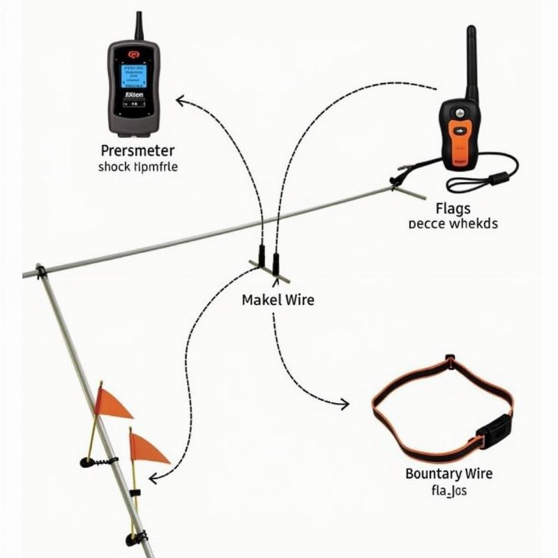 Perimeter shock collar system components