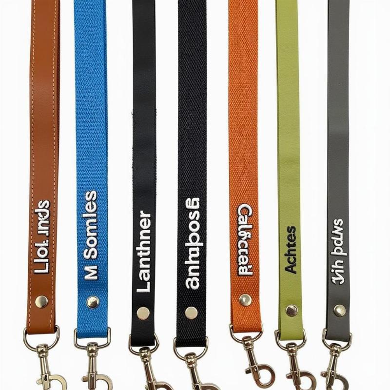 Personalized dog leashes with different colors and materials