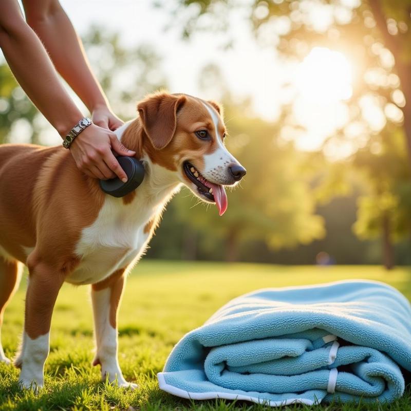 Preventing dog odor on blankets