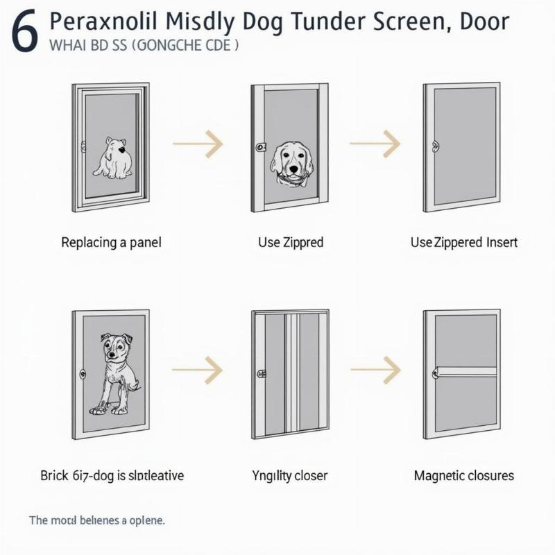 Dog door installation methods for screen doors