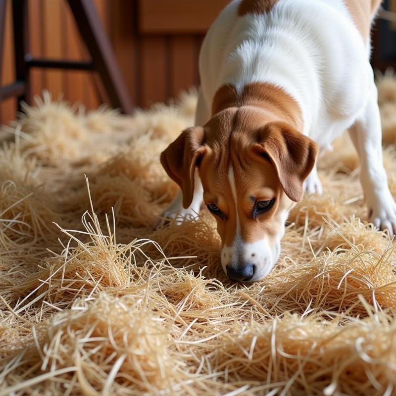 Pine straw as dog bedding - pros and cons