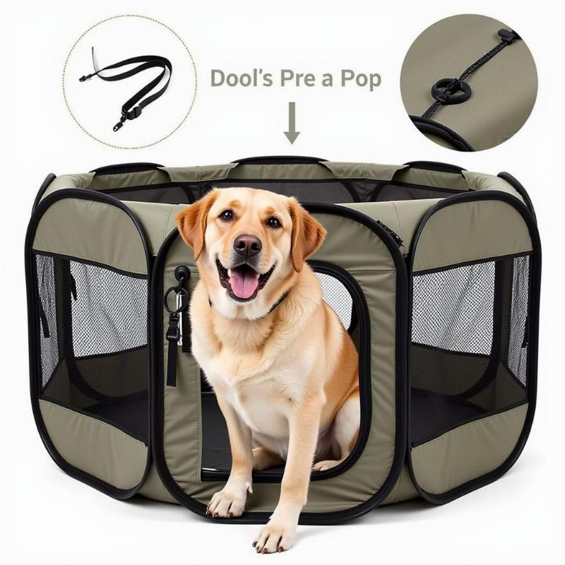 Pop-up Playpen for Large Dog