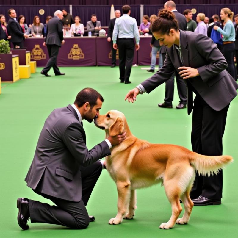 Judging at the Portland Rose City Classic Dog Show