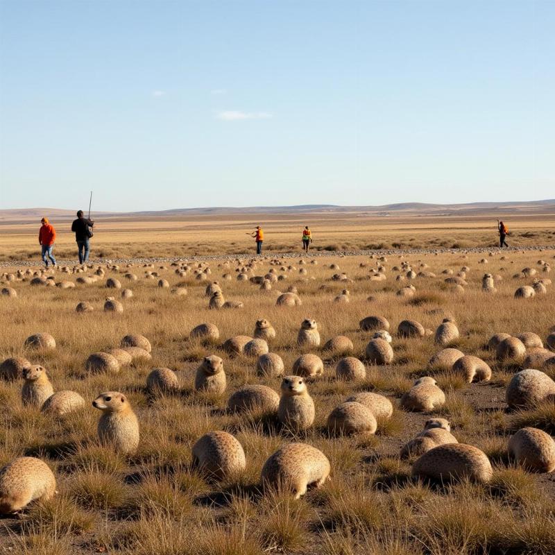 Săn chó đồng cỏ ở South Dakota