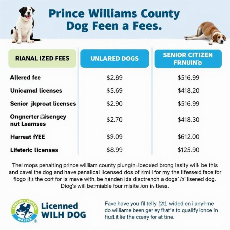 Prince William County Dog License Fees