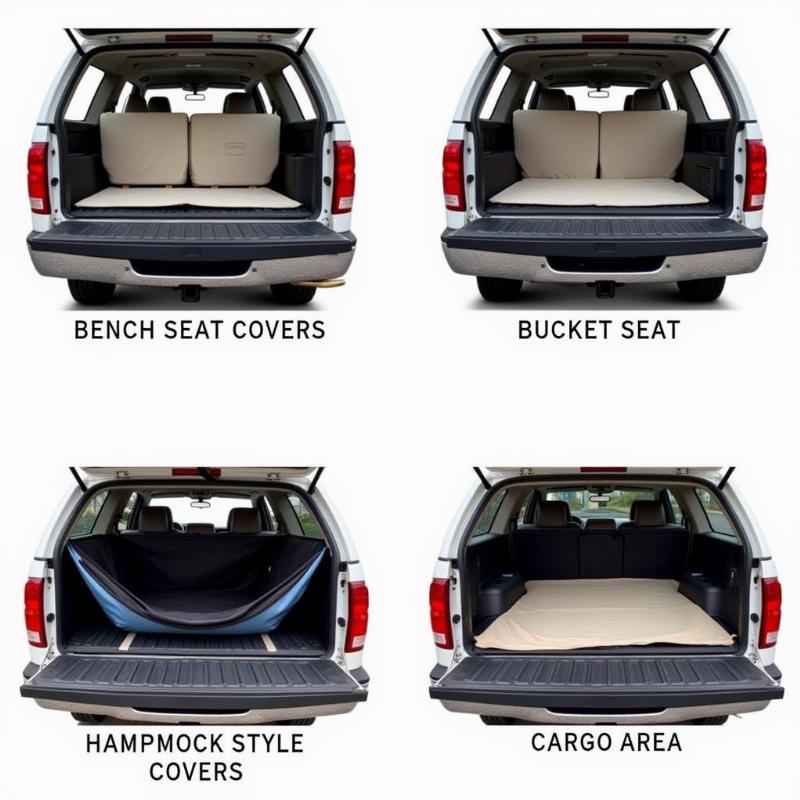 Various Types of Rear Truck Seat Covers for Dogs