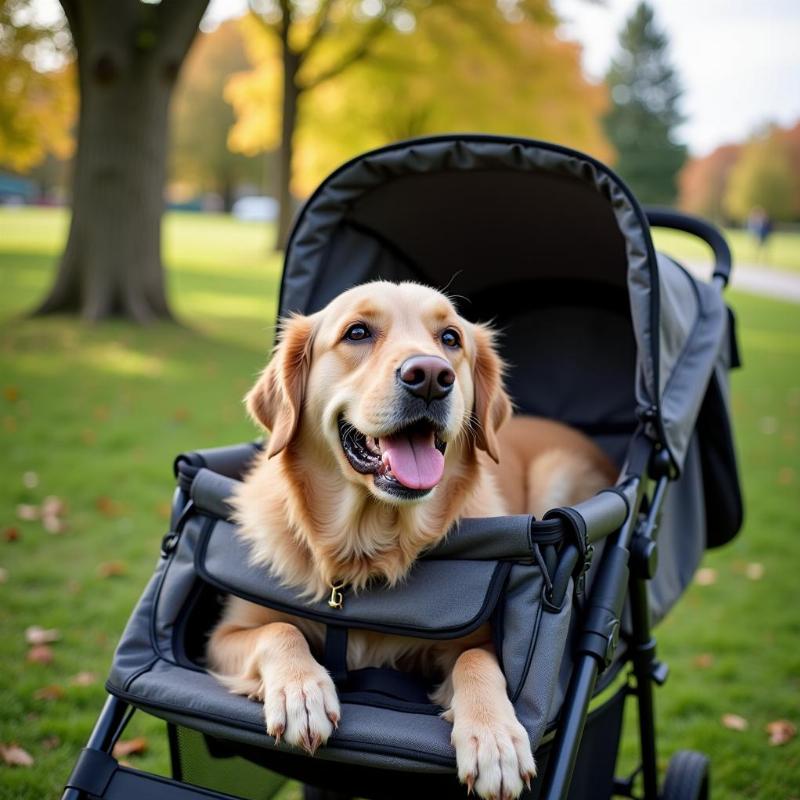 A Senior Dog Enjoying a Stroll