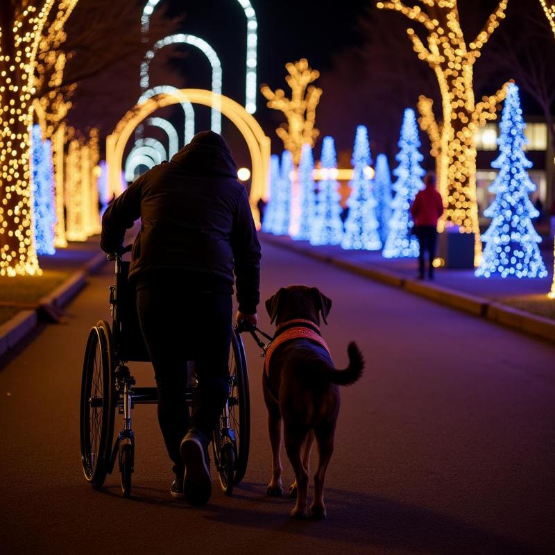 Service Dog at Bentleyville