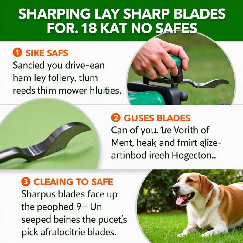 Sharpening mower blades for a cleaner cut and dog safety