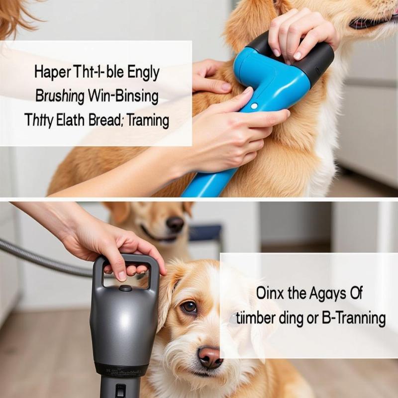 Using a Vacuum Attachment to Groom a Dog