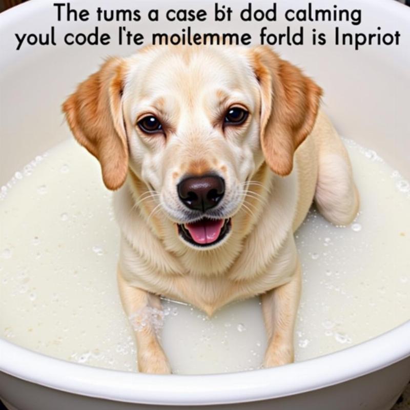 Oatmeal bath for dogs