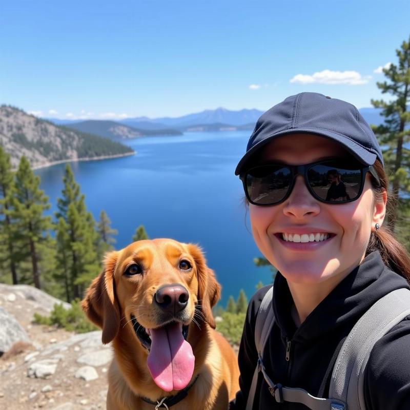 Enjoying a hike with your dog in South Lake Tahoe