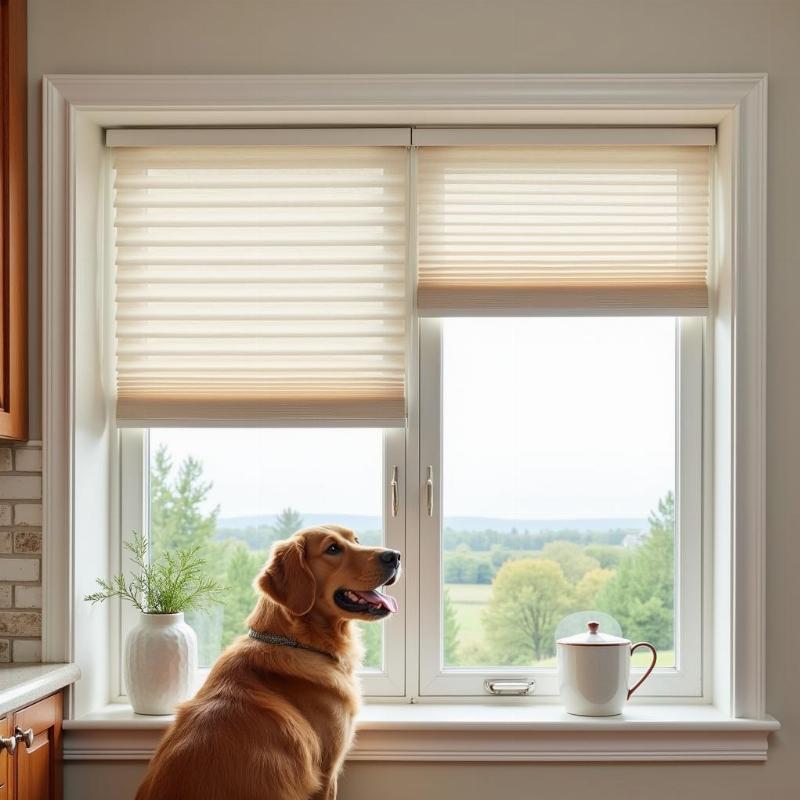 Top-down/bottom-up blinds offer dog a view