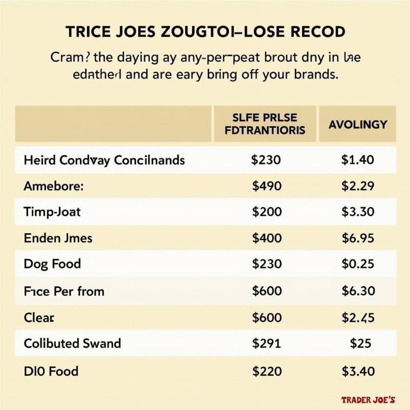 Trader Joe's Dog Food Cost Comparison