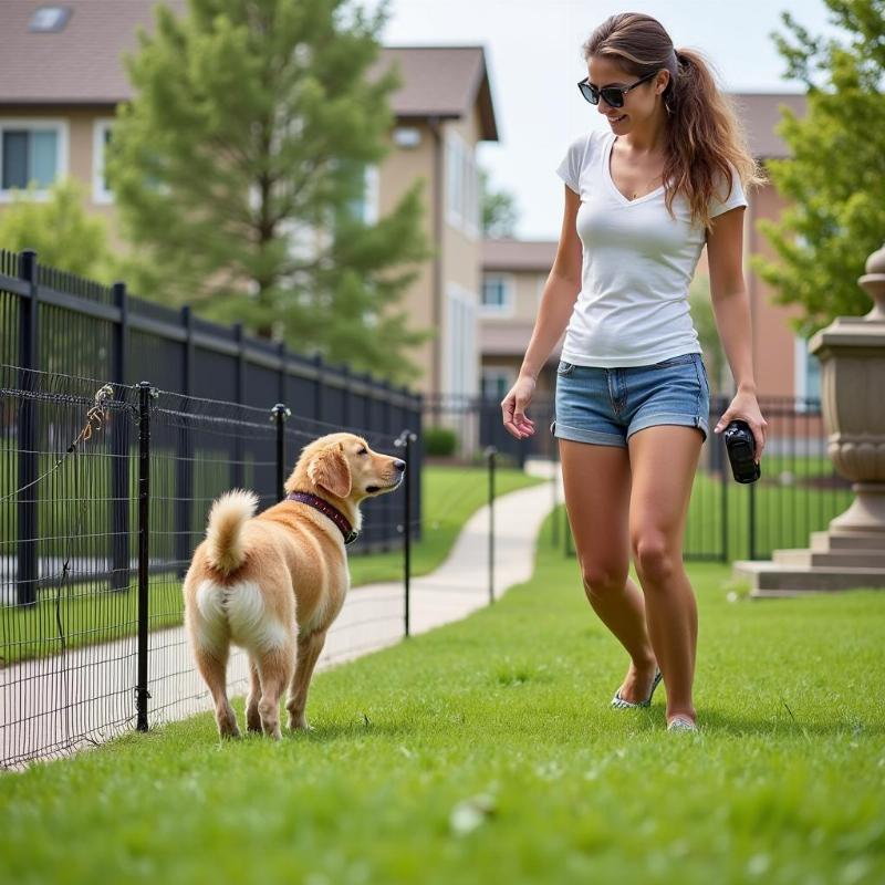 Training Dog with Pawious GPS Fence