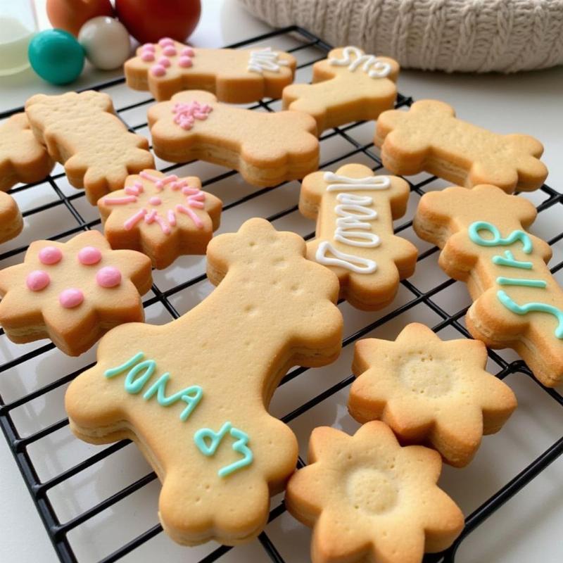 Decorating Dog Biscuits with Homemade Icing