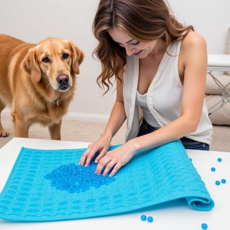 DIY Cooling Mat for Dogs with Fabric and Water Beads