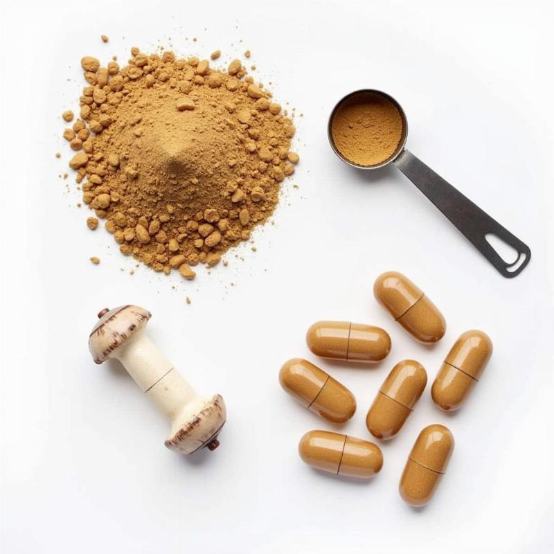 Turkey tail mushroom powder and capsules