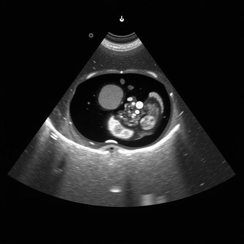 Ultrasound Image of a Dog's Abdomen