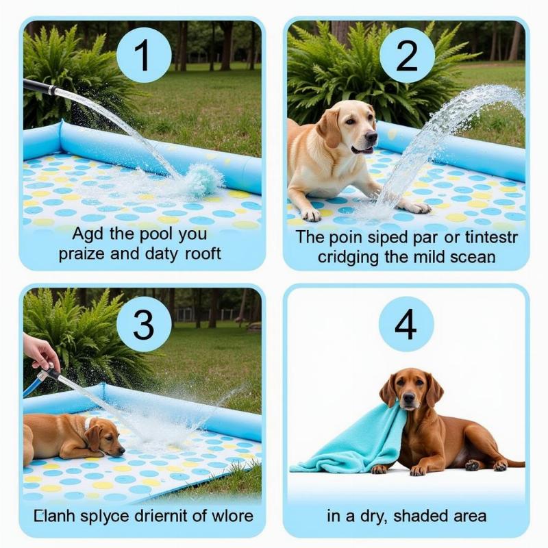 Cleaning and storing a dog pool mat