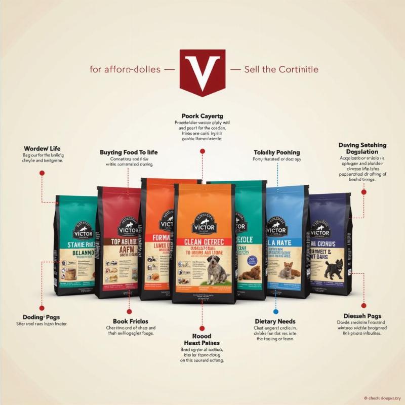 Various Victor Dog Food Formulas