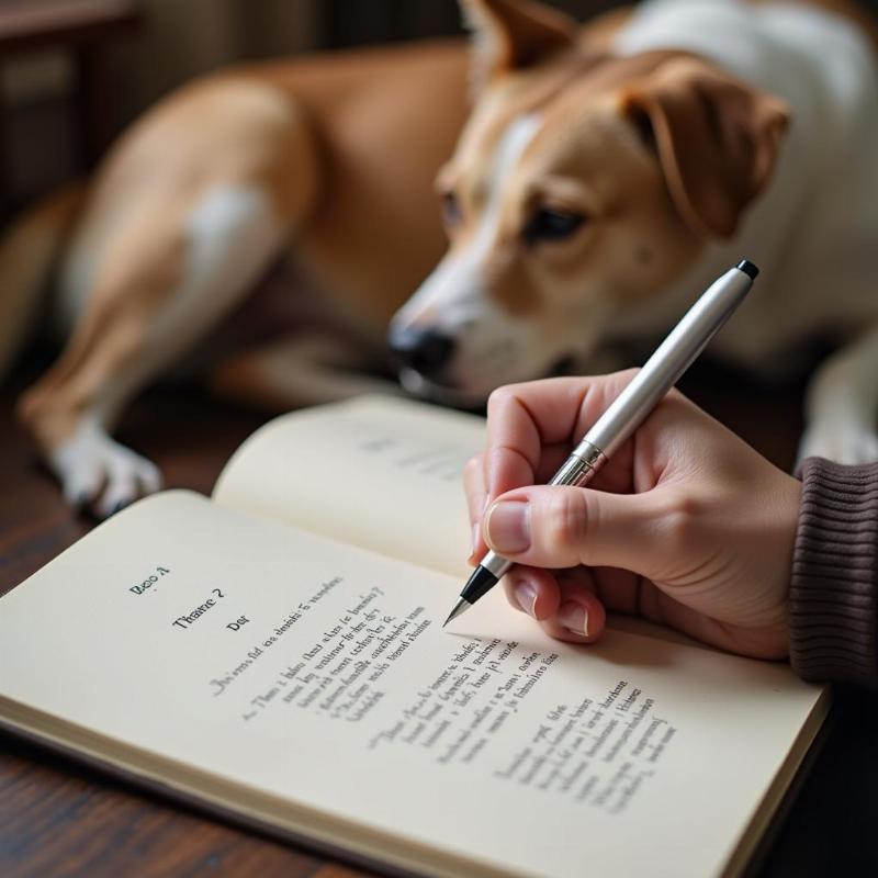 Writing a poem for a deceased dog