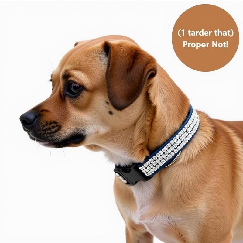 Rhinestone collar for a small dog