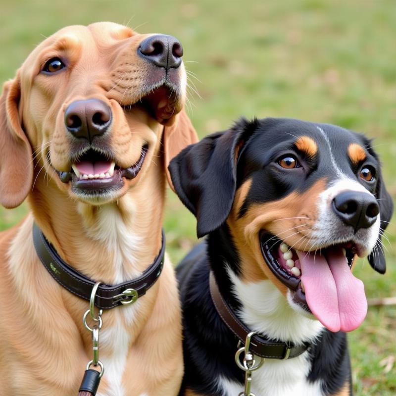 Martingale Collars for Two Dogs